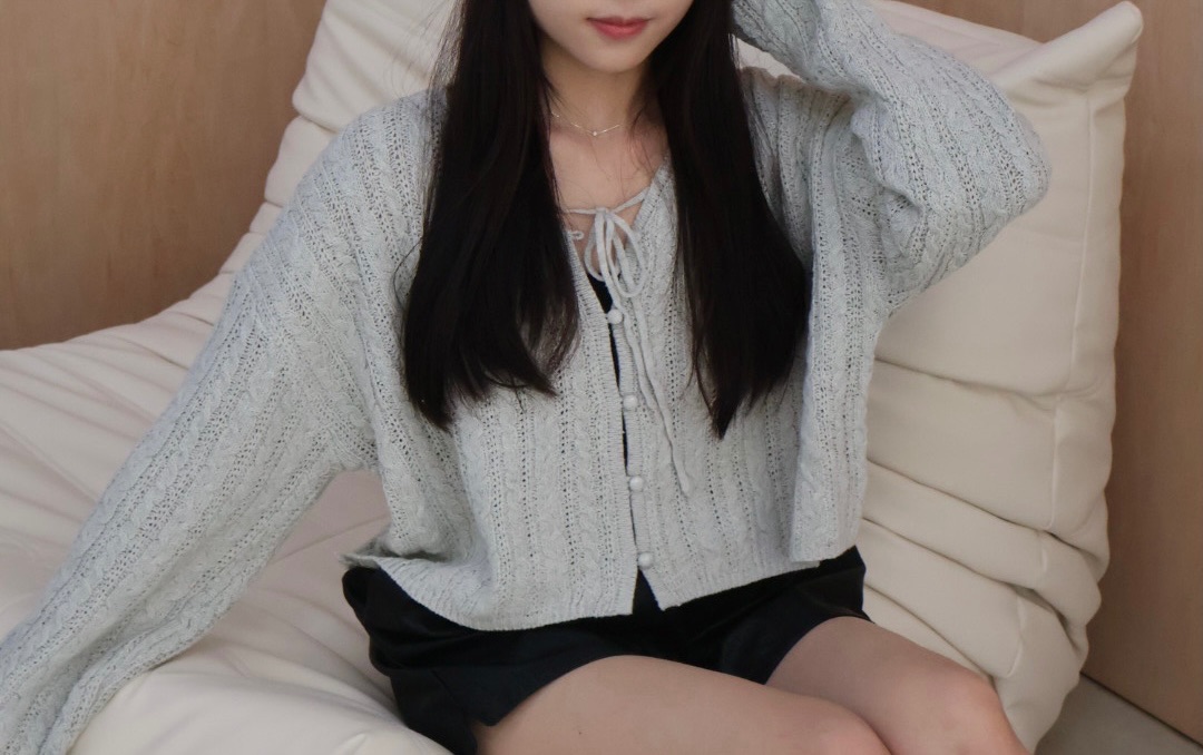 🇰🇷溫柔綁帶麻花罩衫