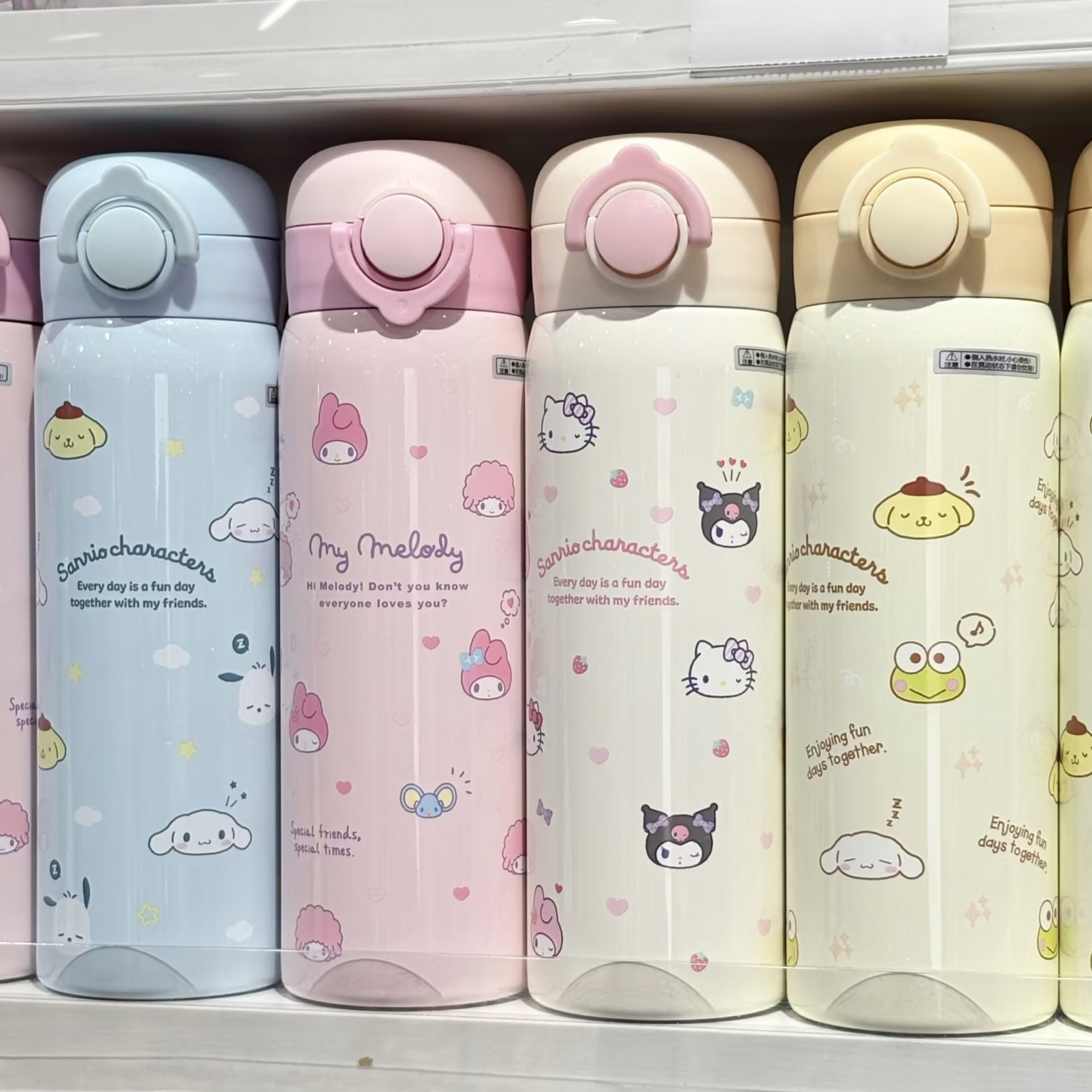 （預購商品❤️）正版三麗鷗彈蓋不鏽鋼保溫杯500ml