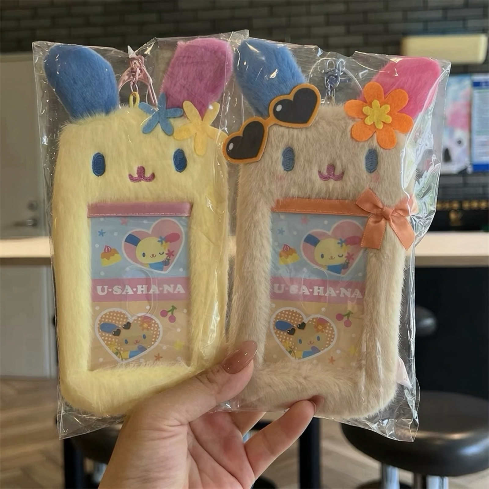 （預購商品❤️）正版三麗鷗花小兔毛絨掛件卡包