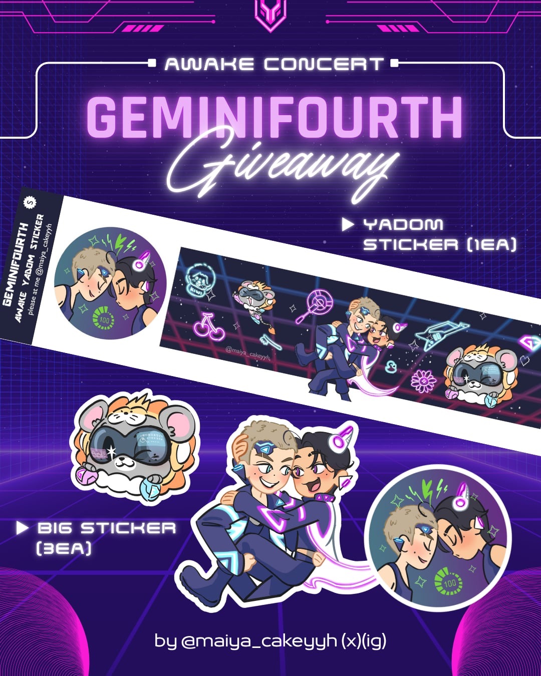 〔同人周邊〕˚•ᯓ☆ GF AWAKE Concert.∘⊹鼻通貼紙組