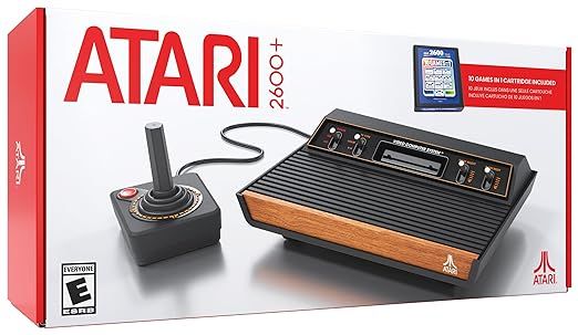 【Atari 2600+ 懷舊主機 優惠加贈2P搖桿】Atari 2600+主機X1+專屬搖桿X2 +10合一遊戲卡帶