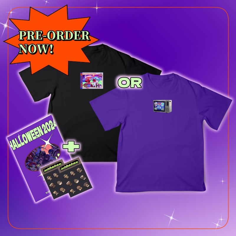 萬聖大禮包（一件格鬥T+插圖本+貼紙x2）（預購截止）