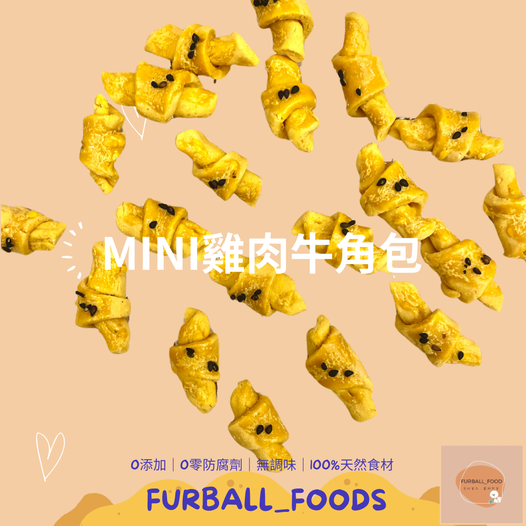 補充蛋白質【MINI雞肉牛角包】