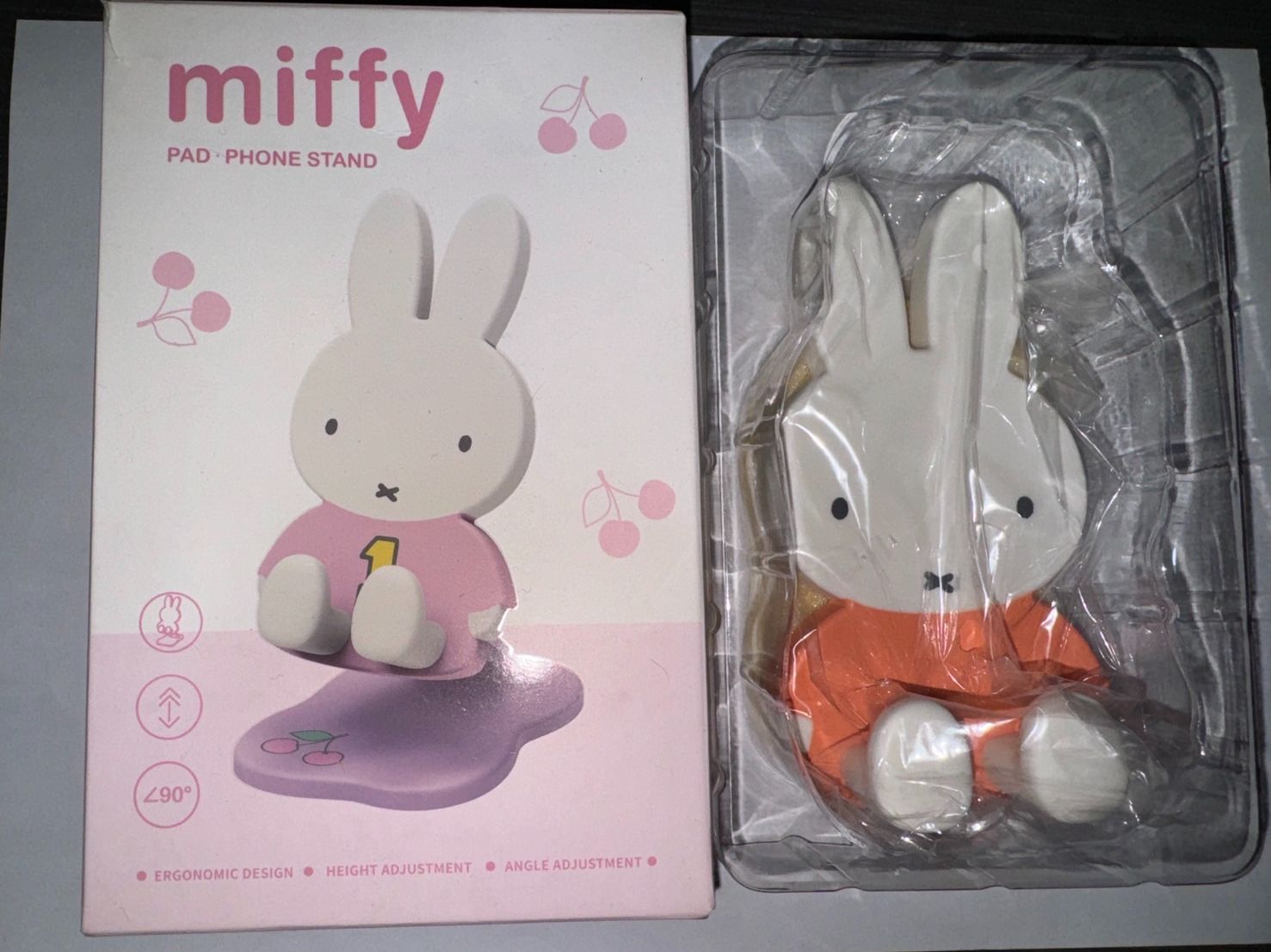 盲盒公仔-Miffy 手機架-橘色