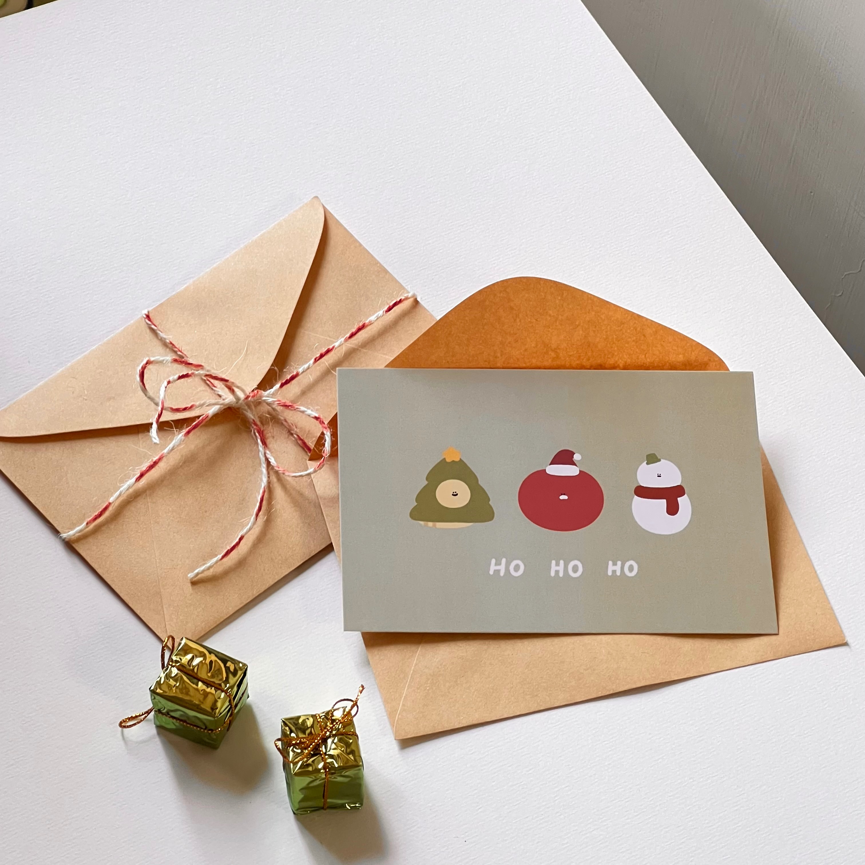 【pingou】聖誕系列卡片｜Christmas｜雙面明信片🎄｜五款