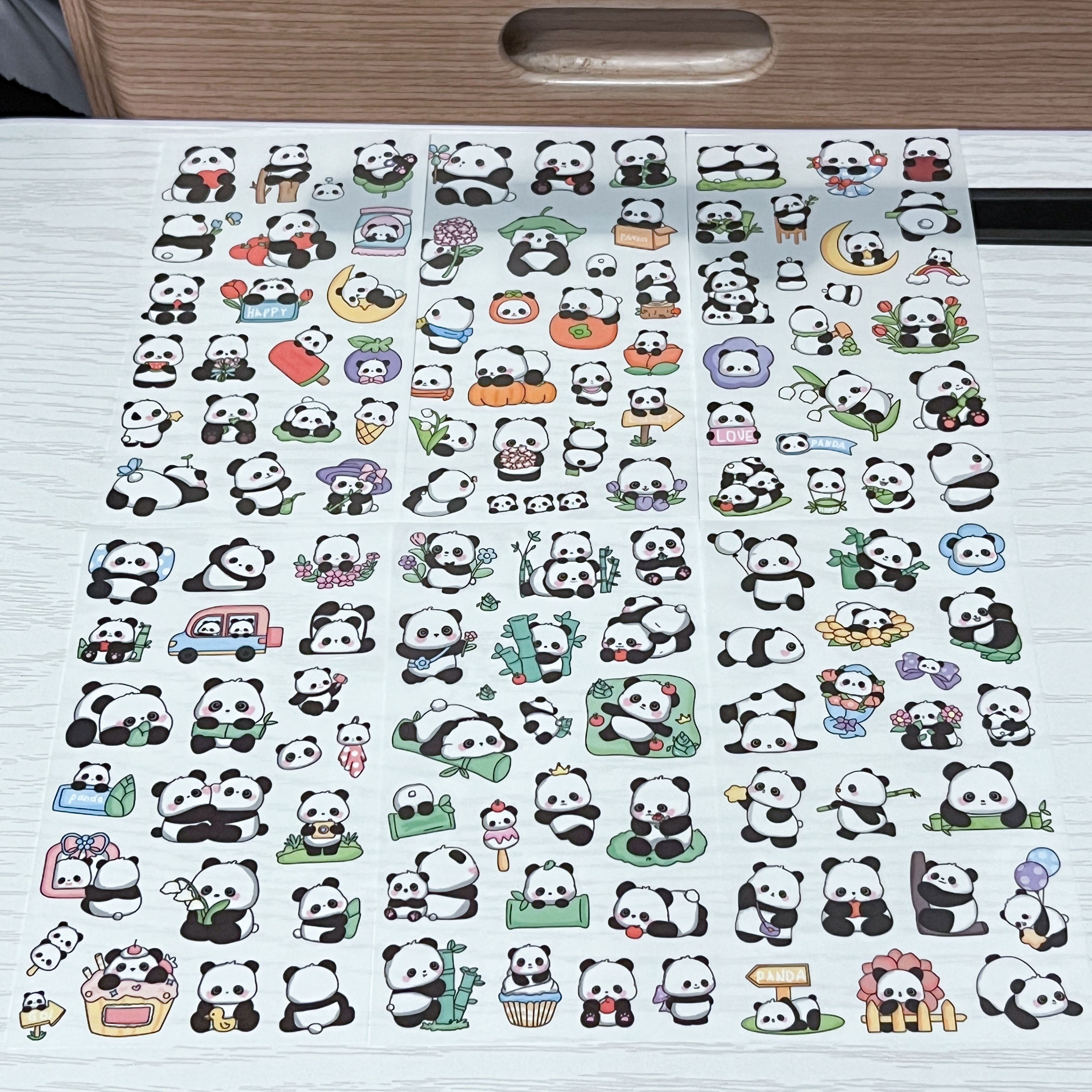 可愛熊貓防水貼紙