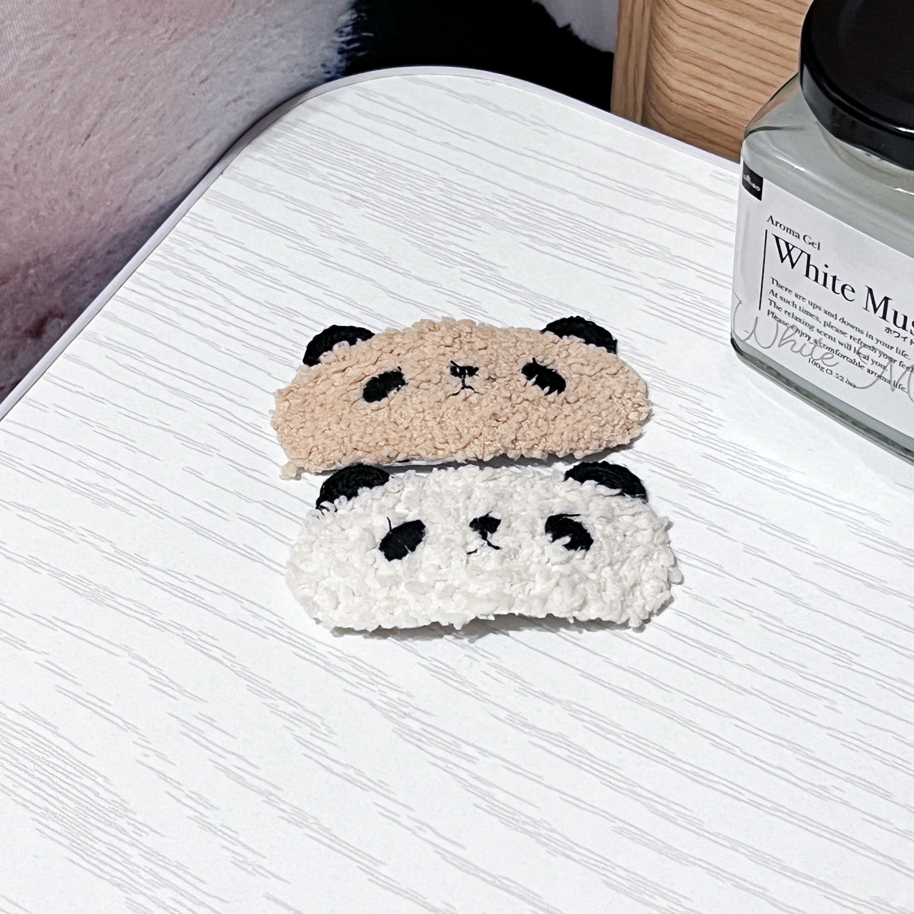 熊貓毛茸茸髮夾