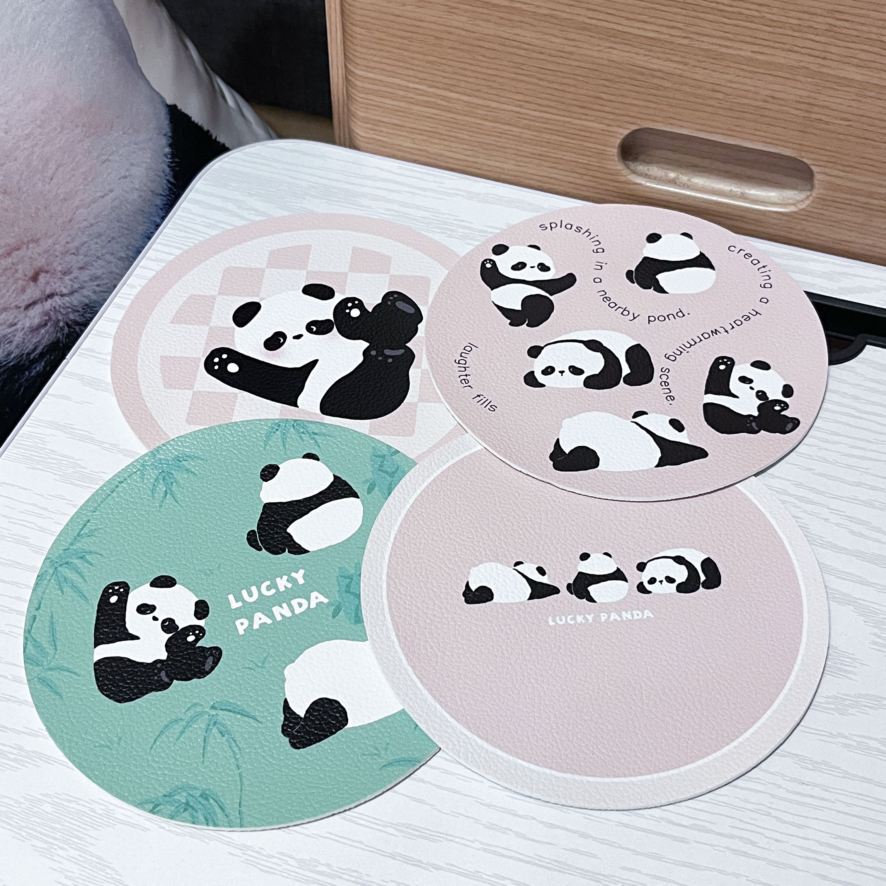 圓圓熊貓防滑餐墊