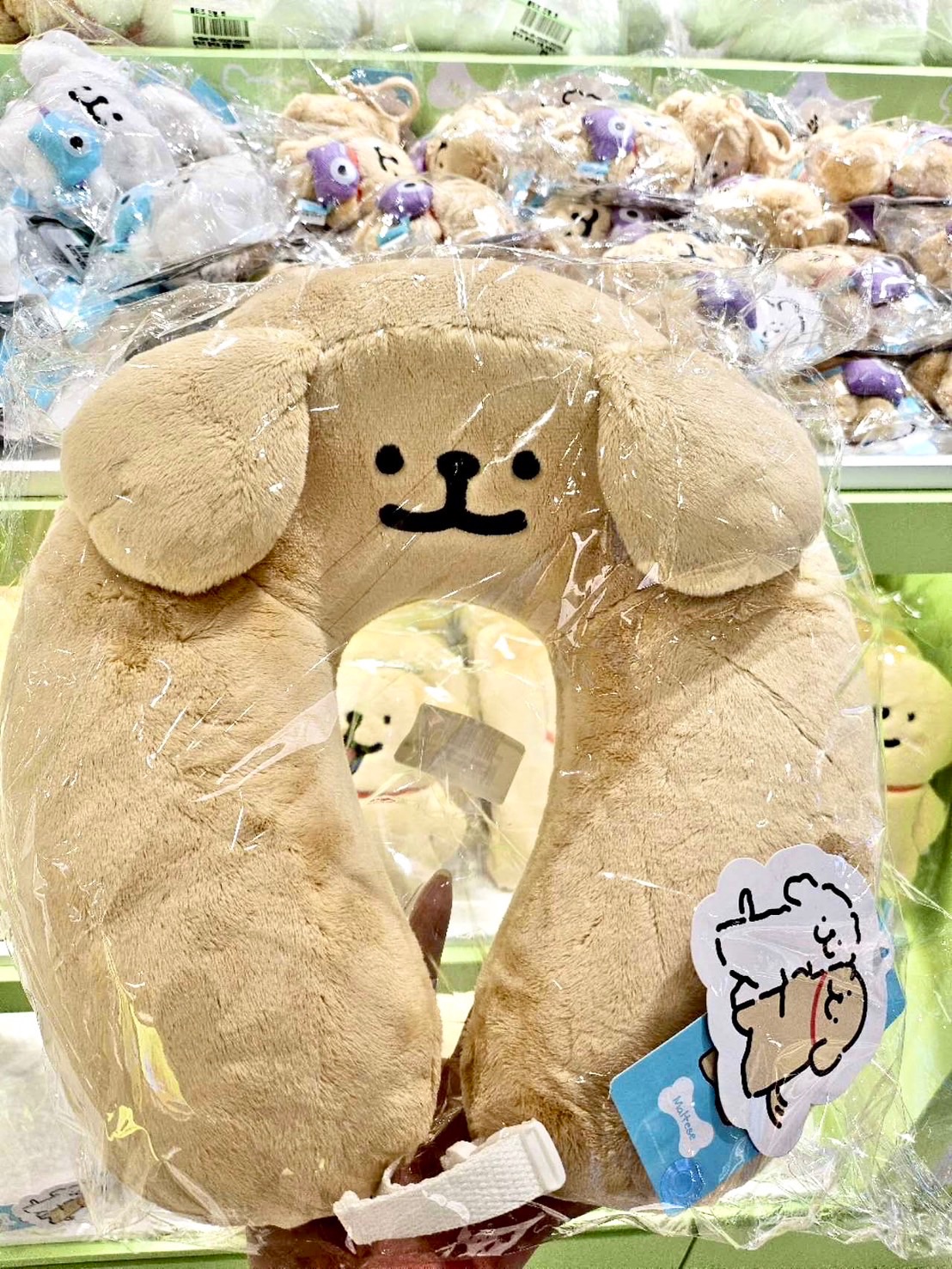線條狗狗-韓式新款-U型枕 ＆ 抱枕 -預購