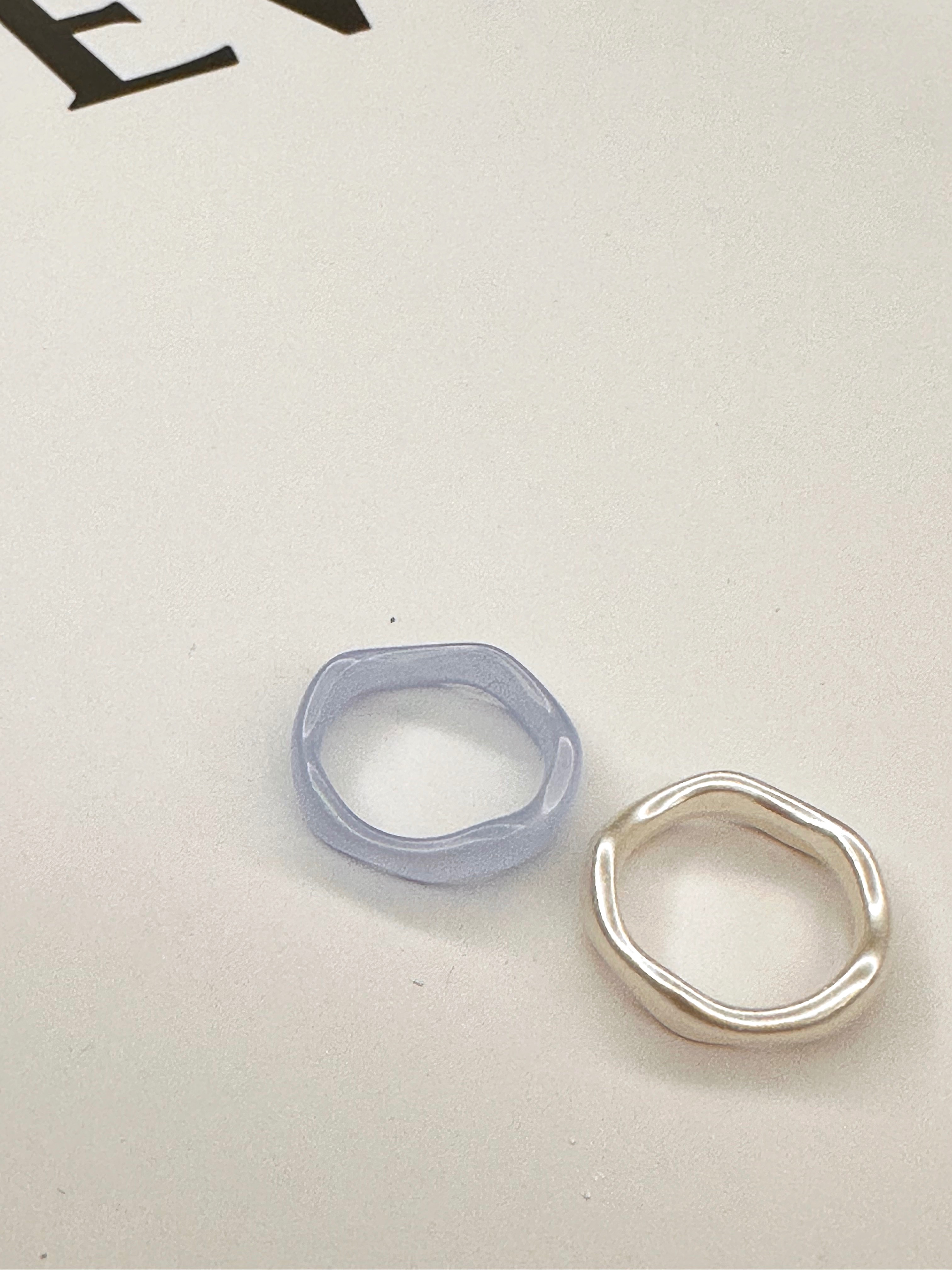 壓克力波浪造型戒指