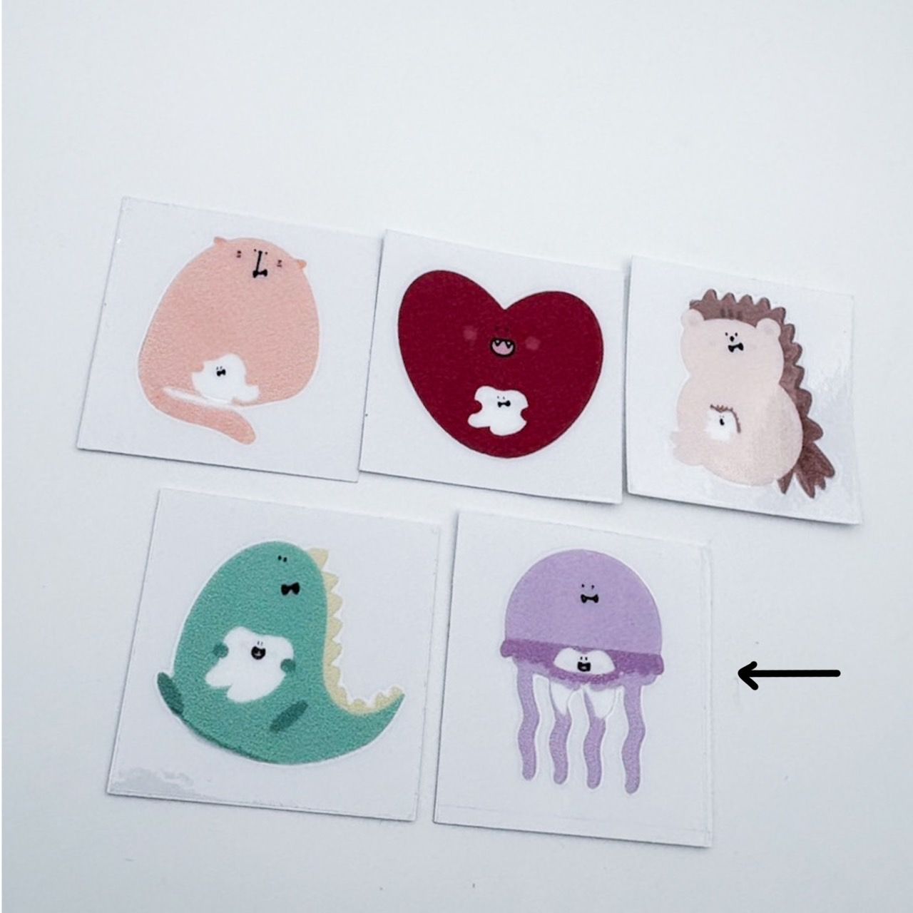 兩顆牙齒轉印貼