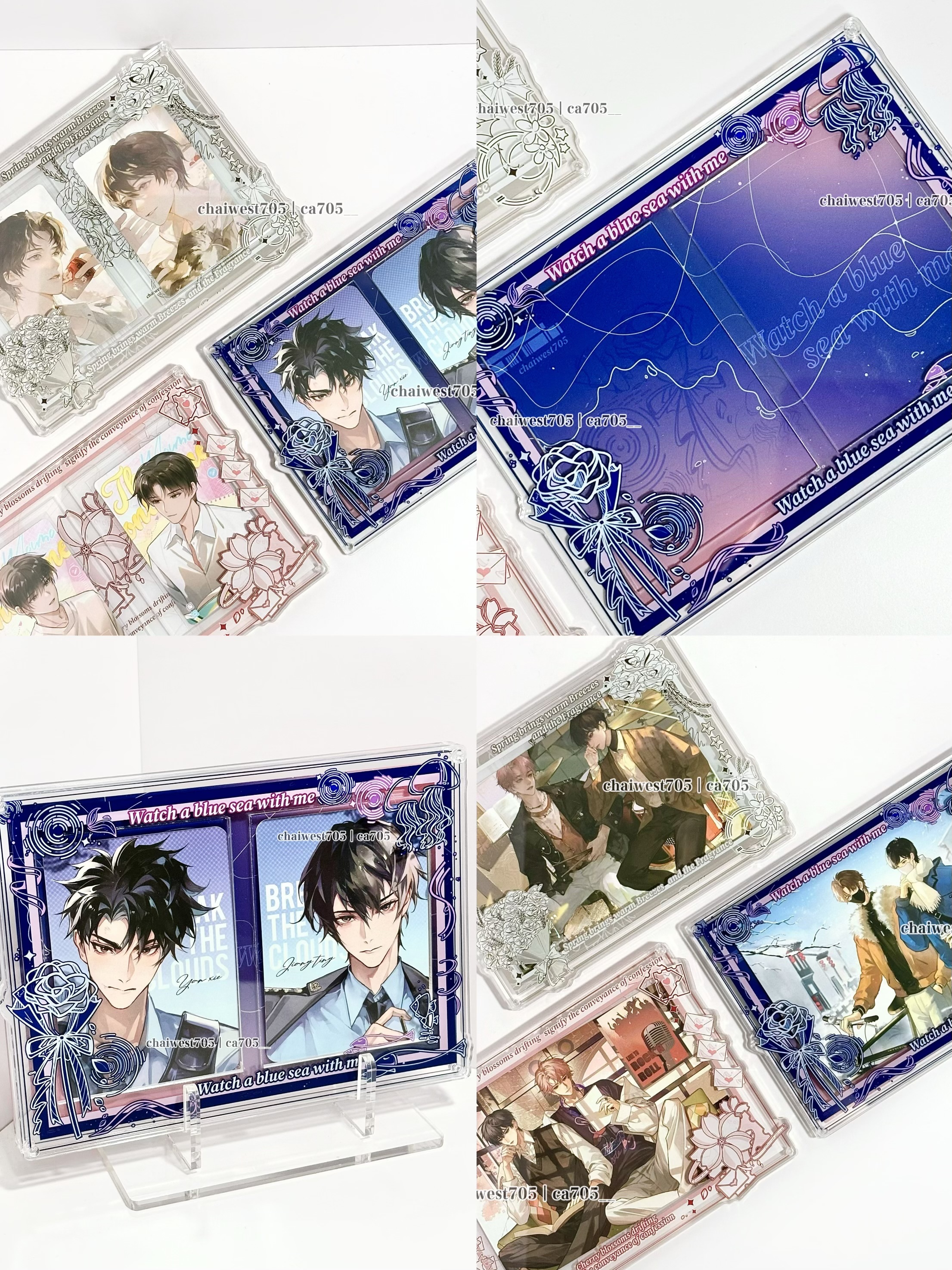 白紫粉橫版大框｜小卡雙框