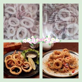 帶皮魷魚圈 1000g 營業裝 保護冰40%