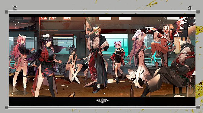 古惑風雲-八人合圖超大掛軸【只能走郵寄，如要購買請私訊我DC：fries1111】