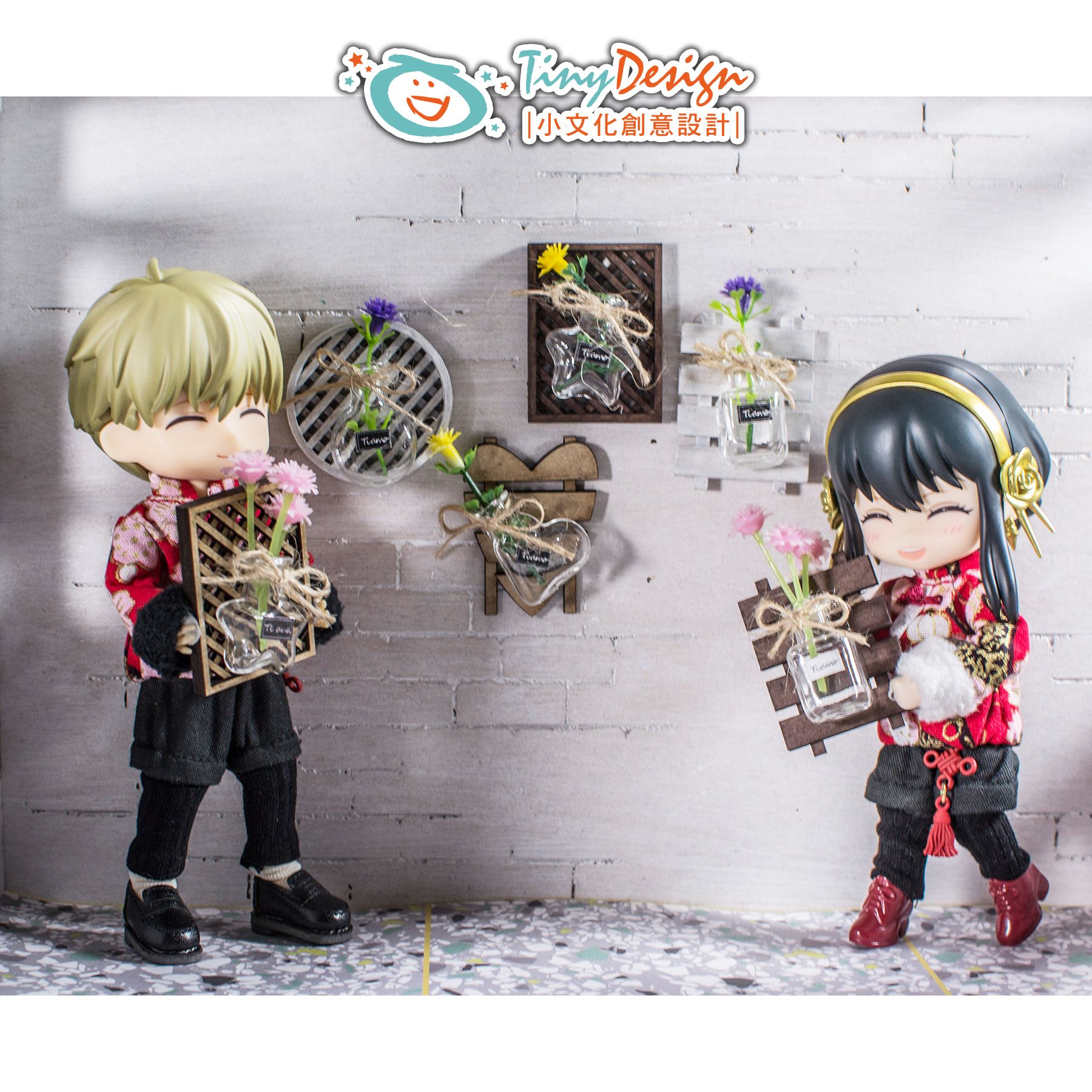 預購成品：1/12上板玻璃瓶小花