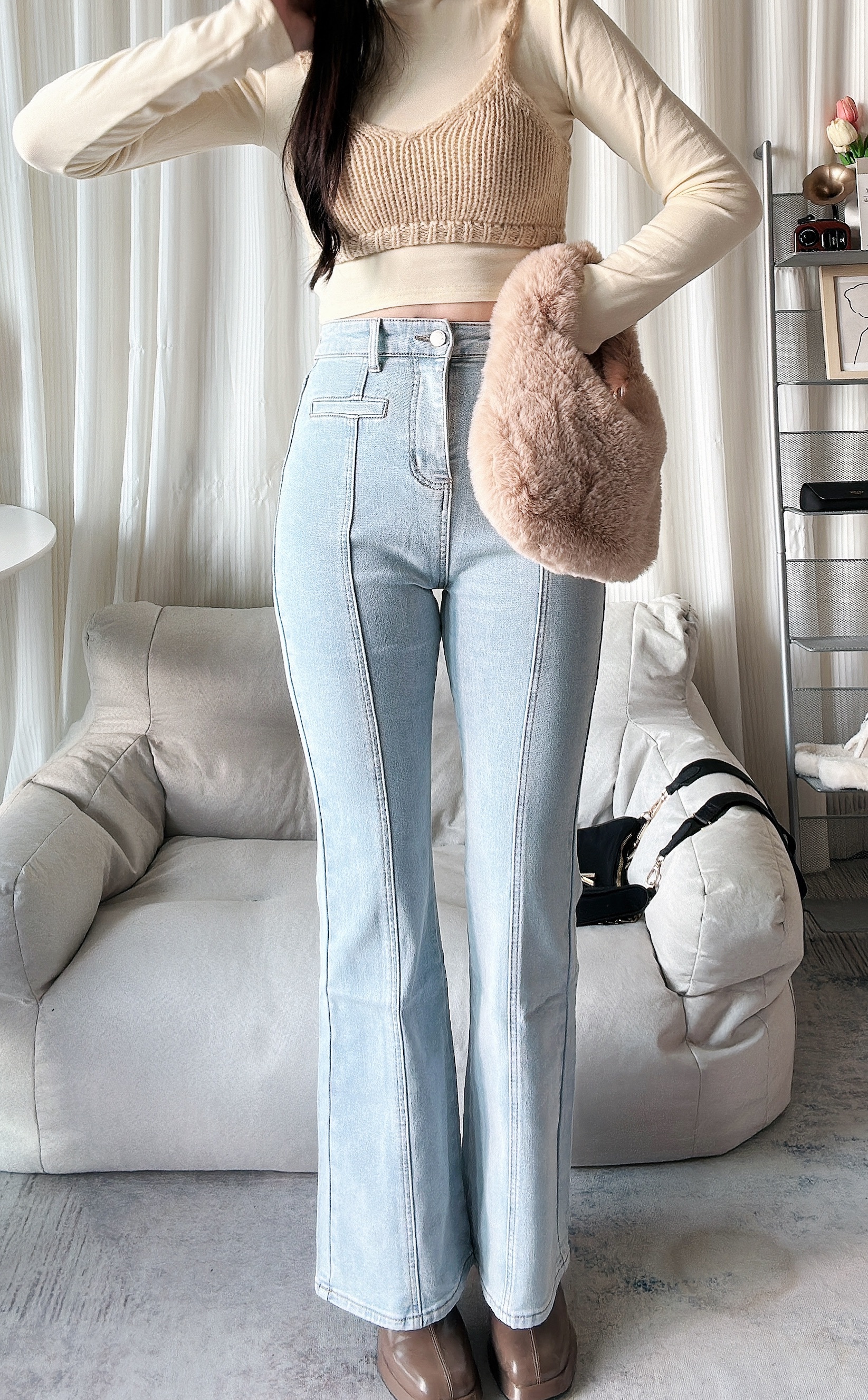 韓國東大門正車線喇叭褲