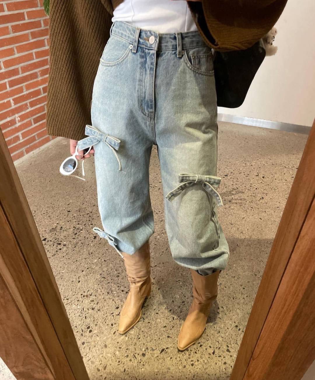 韓版小蝴蝶結長褲