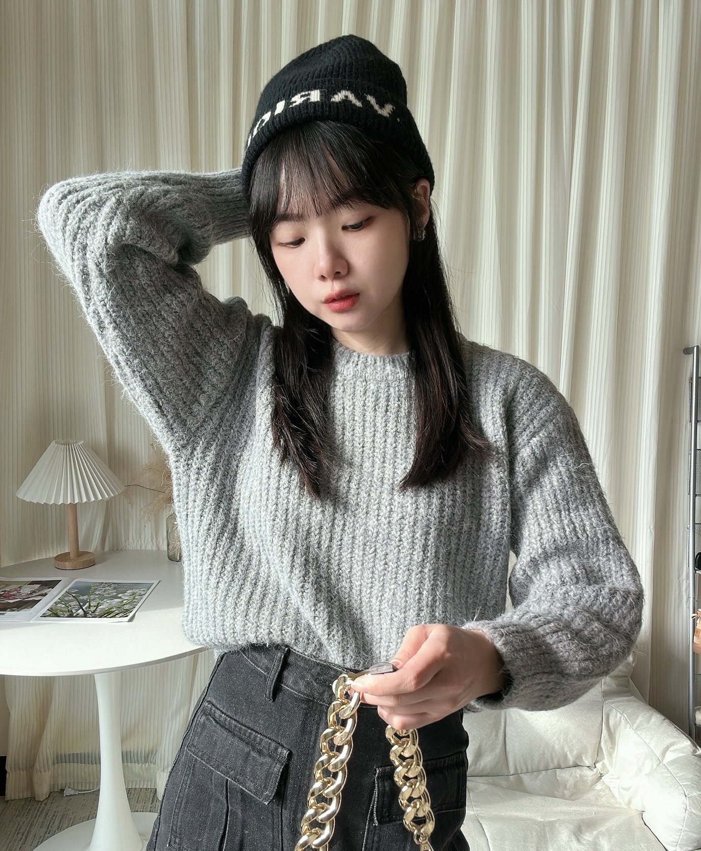 韓版針織上衣（一般長度）