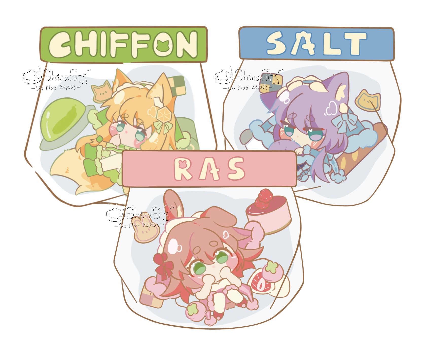 *有瑕*御三家壓克力片（甜點包款）*務必點進圖片詳閱商品描述