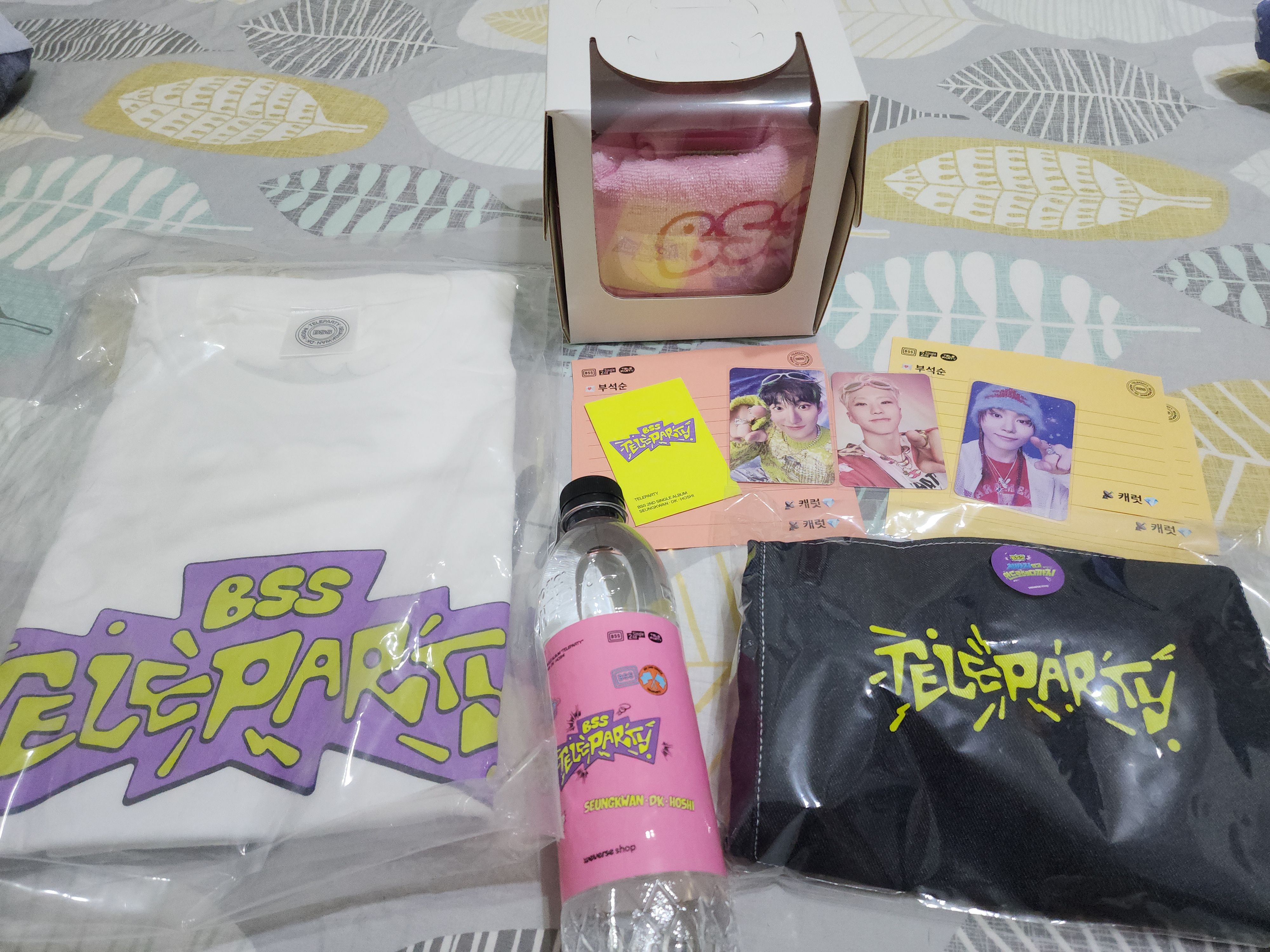 BSS夫碩順 TELEPARTY Fan party整套逆應援（卡+包+短袖T恤+毛巾+水+信紙）