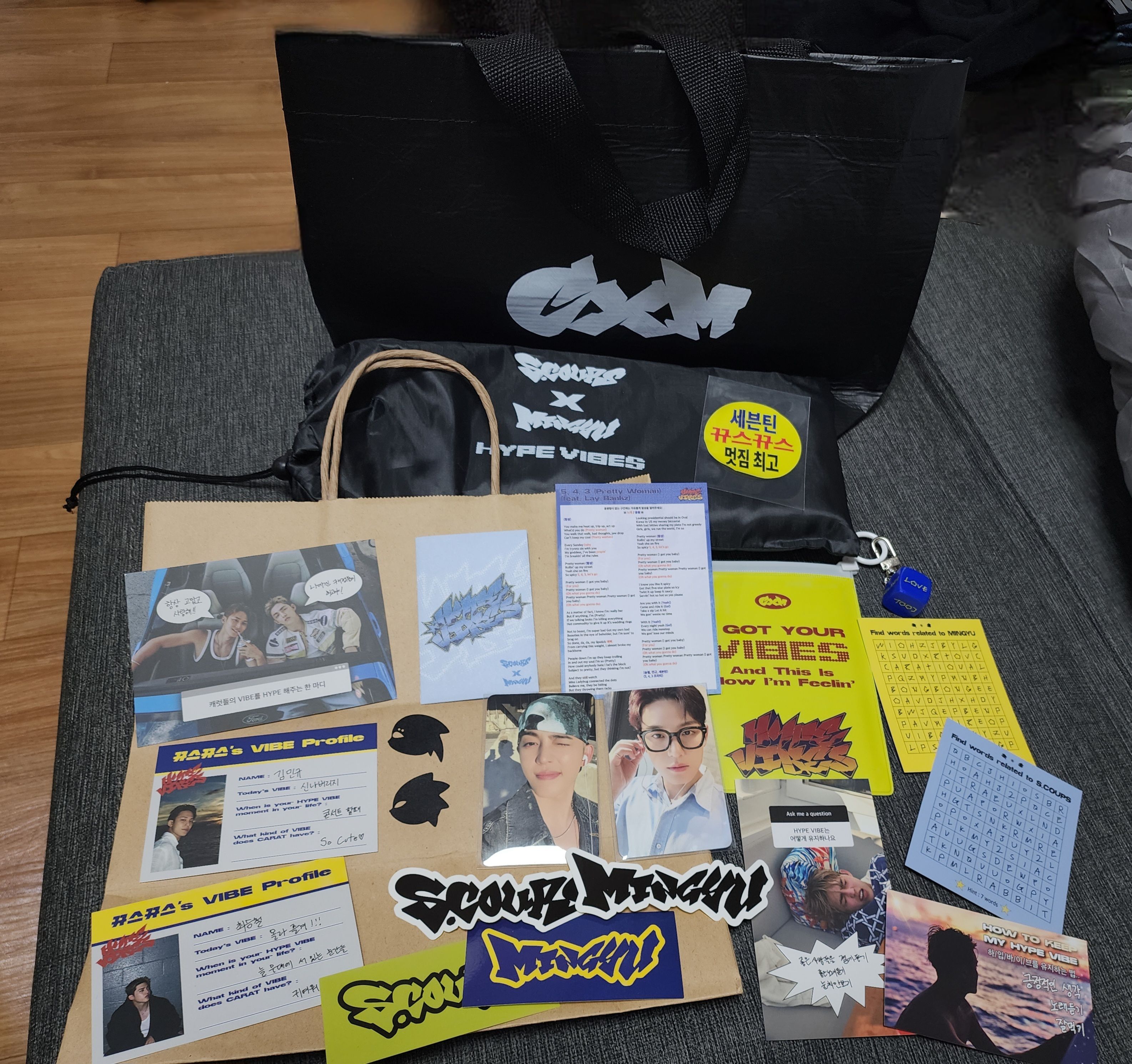 CxM ’Hype Vibes’整套打歌逆應援（卡+坐墊+提袋+勝寛逆應援食物貼紙）