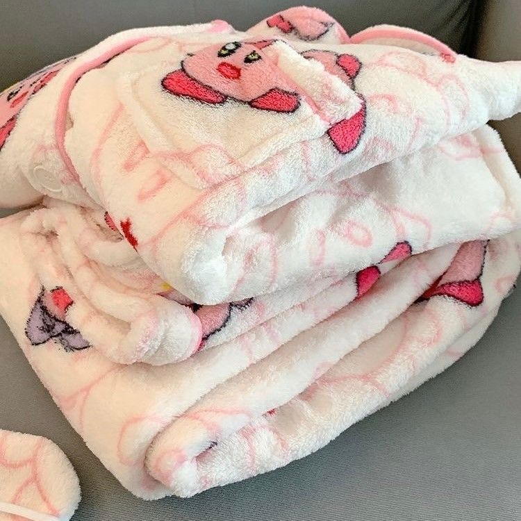 ✨星之卡比秋冬加厚珊瑚绒套裝睡衣✨