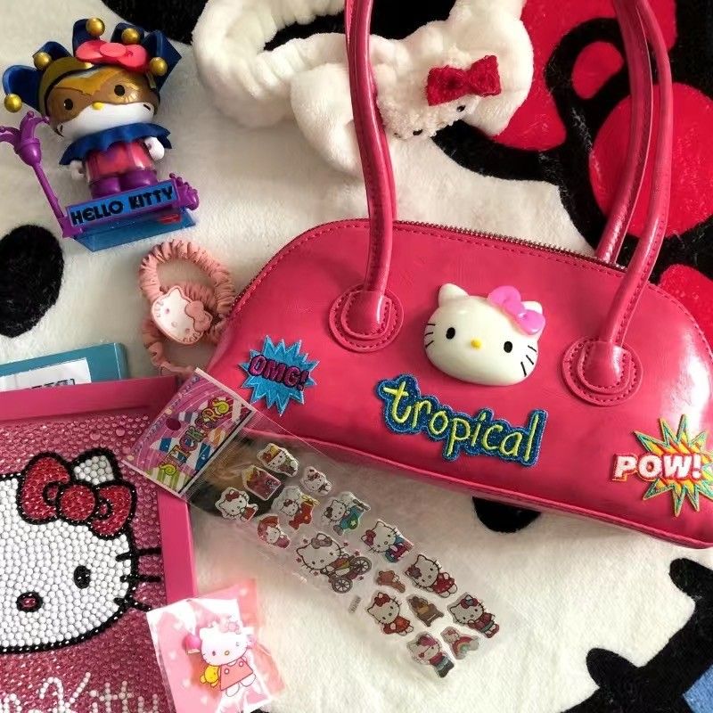 ✨原創y2k自制Kitty復古腋下貝殼包✨