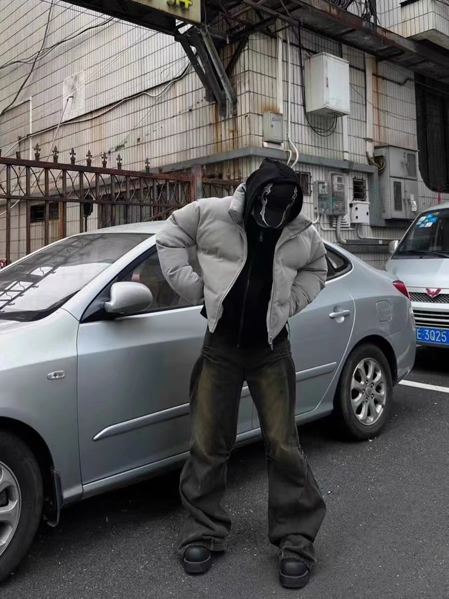 街頭短款立領羽絨外套