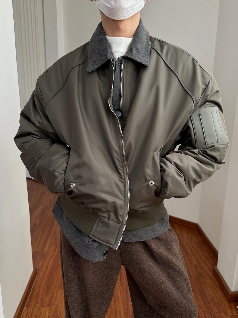 小眾拼接假兩件寬鬆棒球外套⚾️