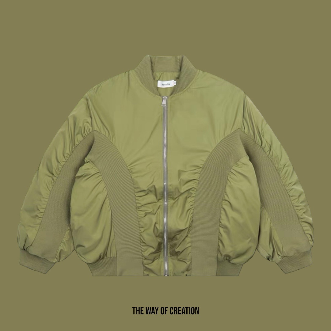 螺紋拼接飛行外套Bomber💣