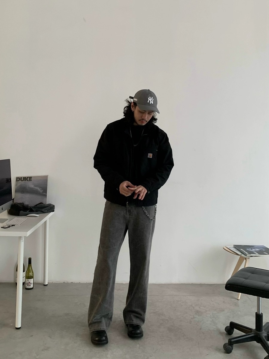 美式復古 直筒 微喇叭水波紋牛仔褲👖