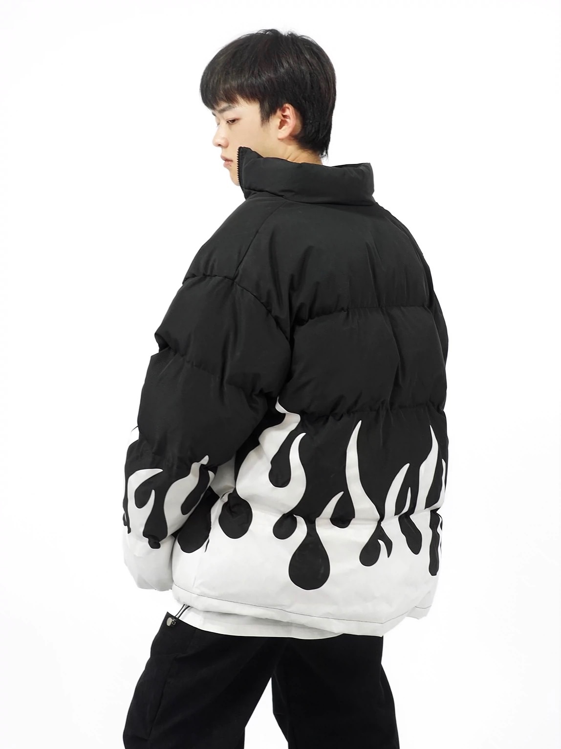 美式復古火焰羽絨外套🔥