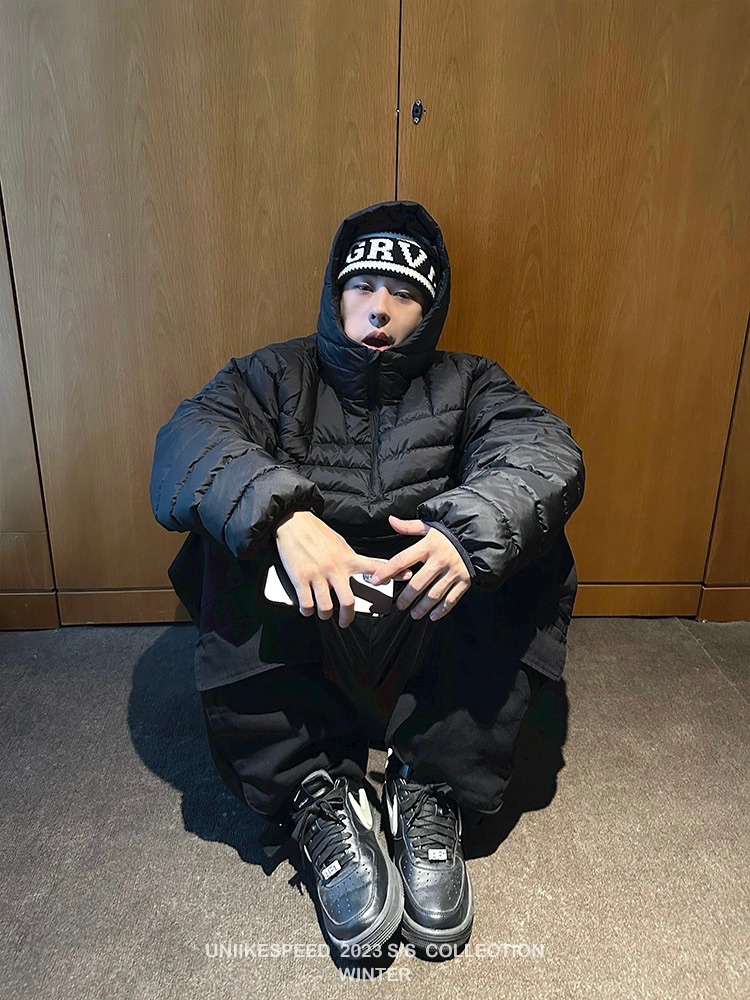 黑炫羽絨套頭衛衣😎