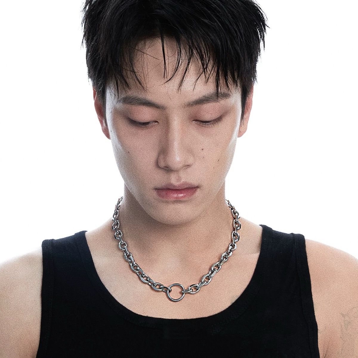 圓環鈦鋼鎖骨設計感項鏈