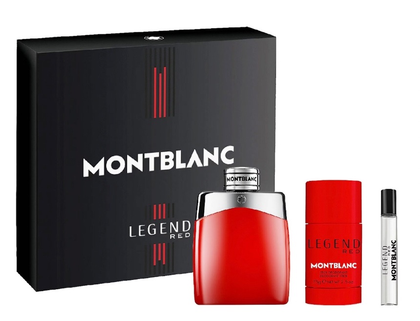 MONTBLANC萬寶龍-傳奇烈紅-男性淡香精 100ml 禮盒（三件組）