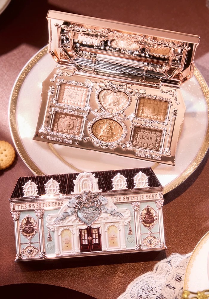 花知曉甜心小熊 六色眼影盤 珠光啞光一盤掌握❤️