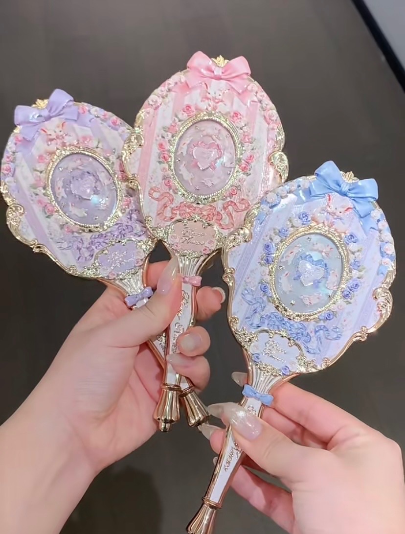 現貨 花知曉邦尼花園系列 手拿鏡 浮雕手持鏡