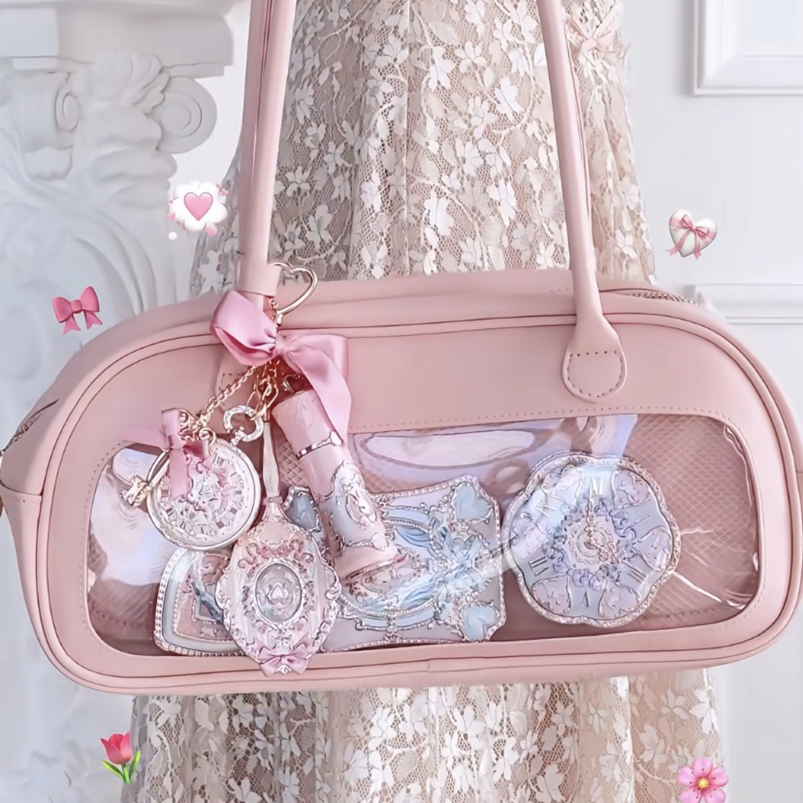 花知曉新品周邊 粉色肩背包 痛包 手提包 自行裝飾✨