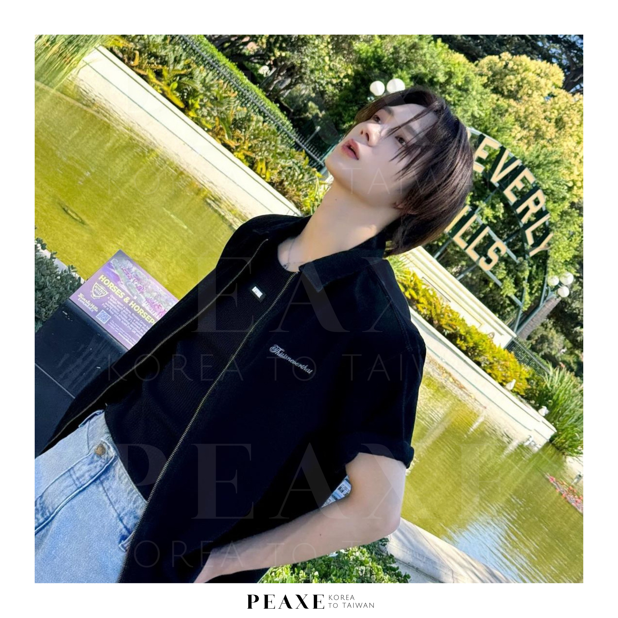 BOYNEXTDOOR SUNGHO 朴成淏 同款短袖拉鍊T恤 thisisneverthat Washed Denim