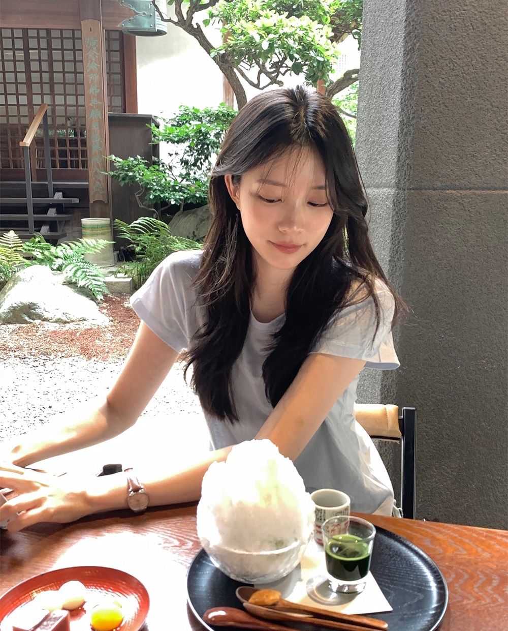 正韓製親膚天絲短袖上衣 tee 5色 （ 自製設計款 ） 短T T恤 圓領 貼身 柔軟