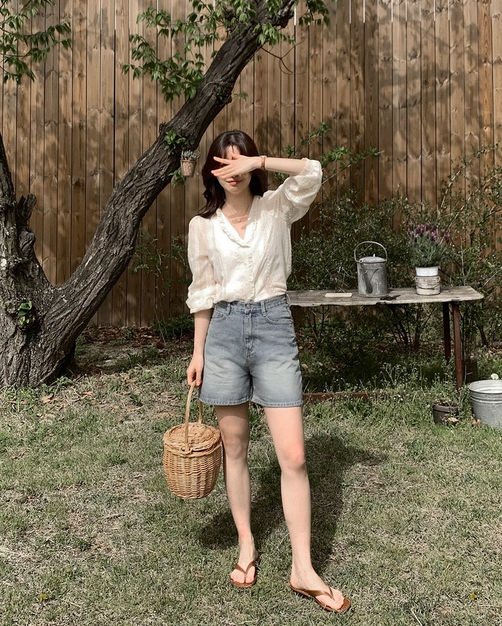 懷舊感蕾絲雕花襯衫 blouse 2色 （ 自製設計款 ） 復古 透膚 上衣 民族風 日系 褶皺