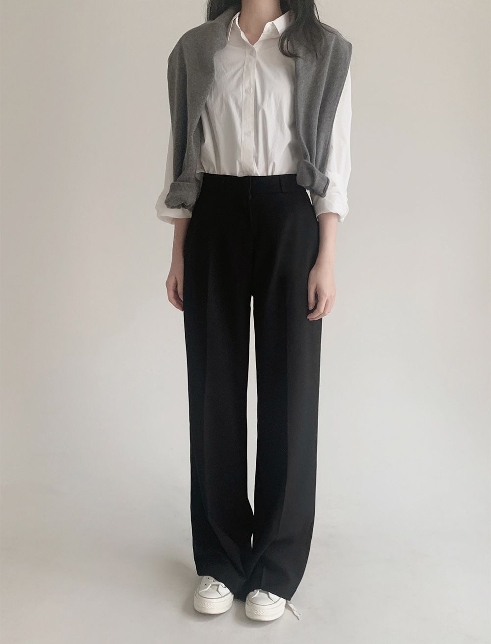 3種褲長✿ 秋季色系Moment寬鬆長褲 pants 5色 （ 自製設計款 ） 高腰 顯瘦 寬褲 西裝褲
