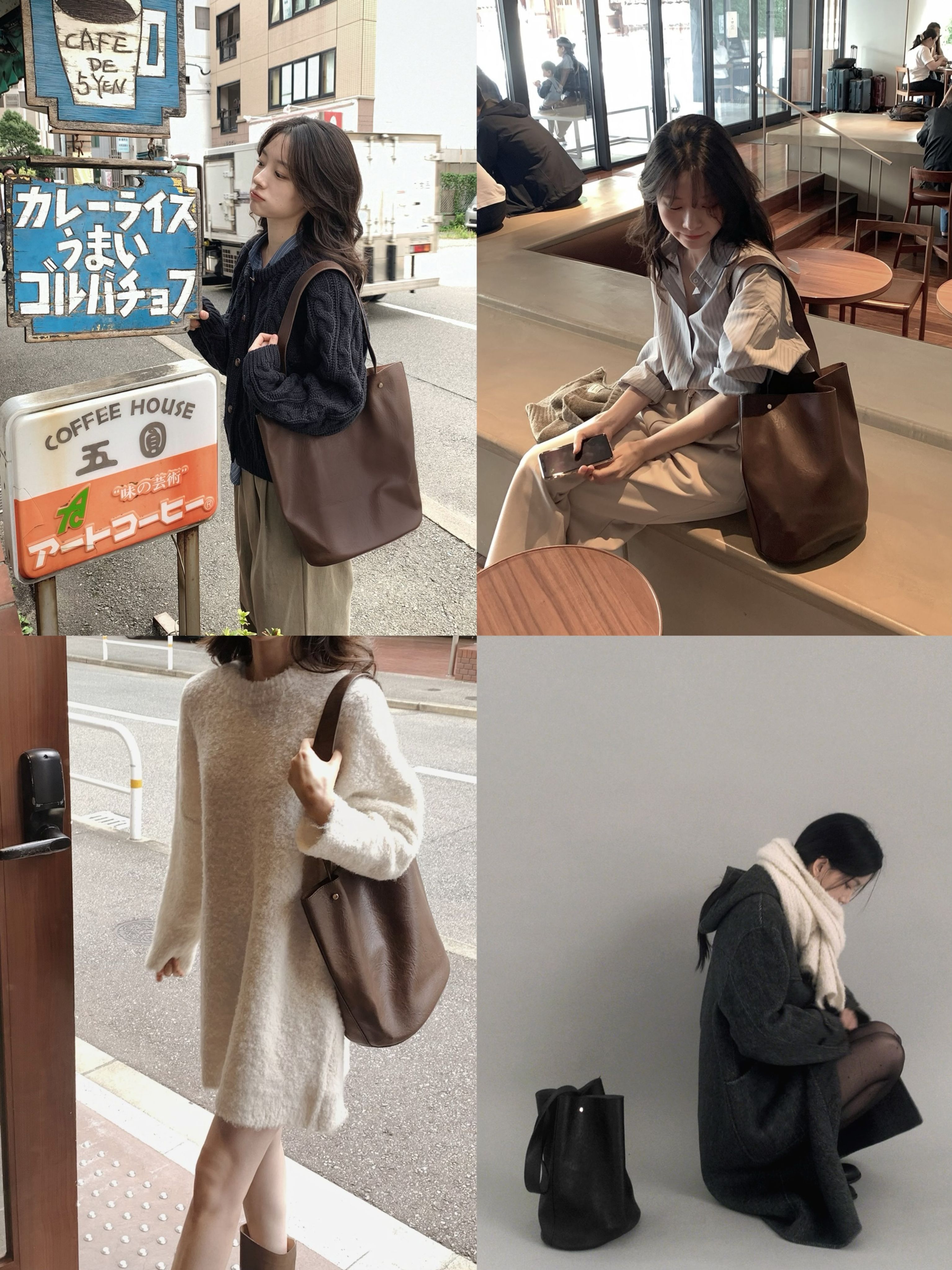 企劃特價✿ Moody 復古感皮質圓筒包 子母包 bag 2色 （ slowand ） 肩背包