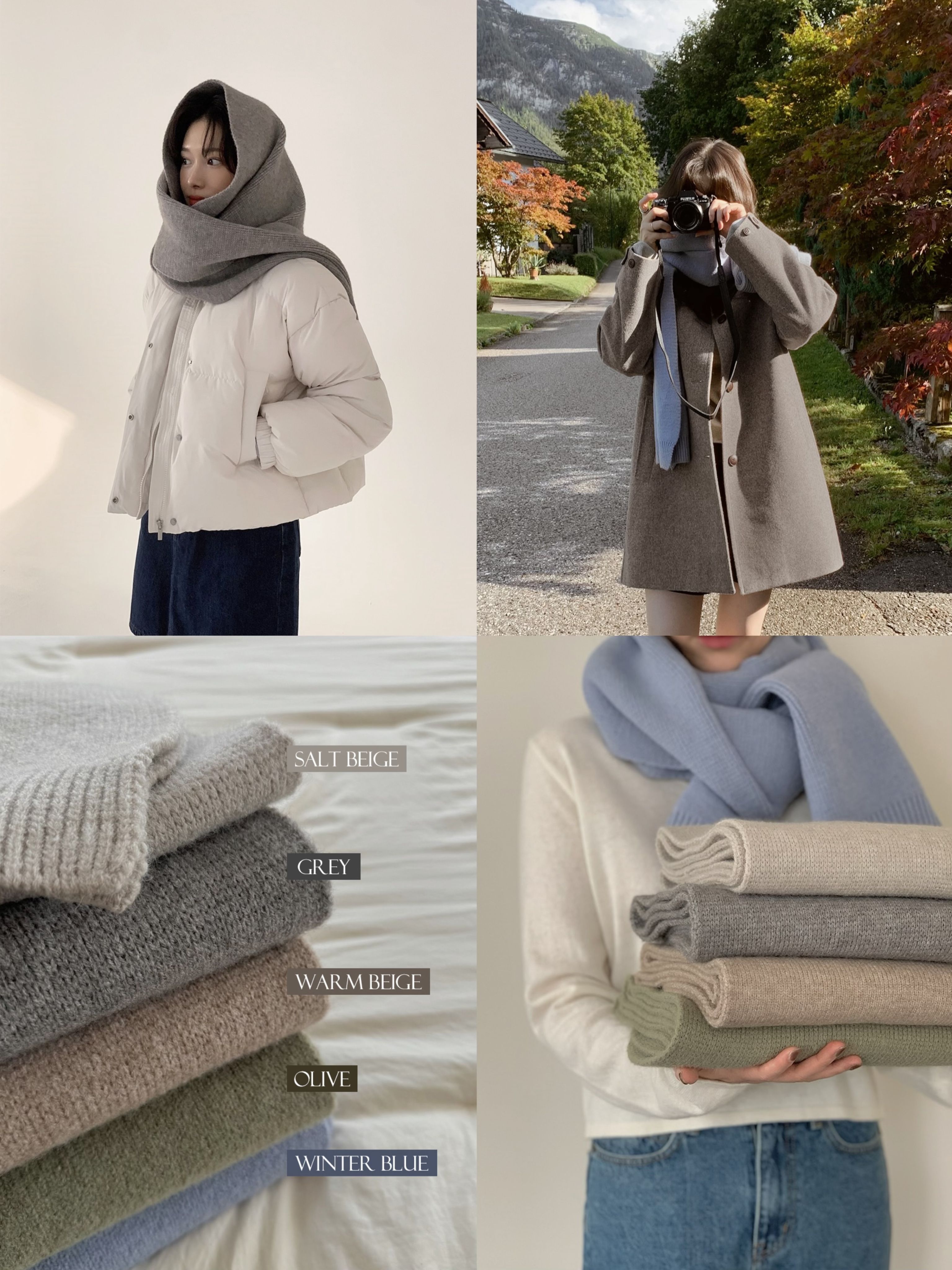 ☃ 正韓製親膚柔軟圍巾 muffler 5色 （ slowand 自訂款 ）