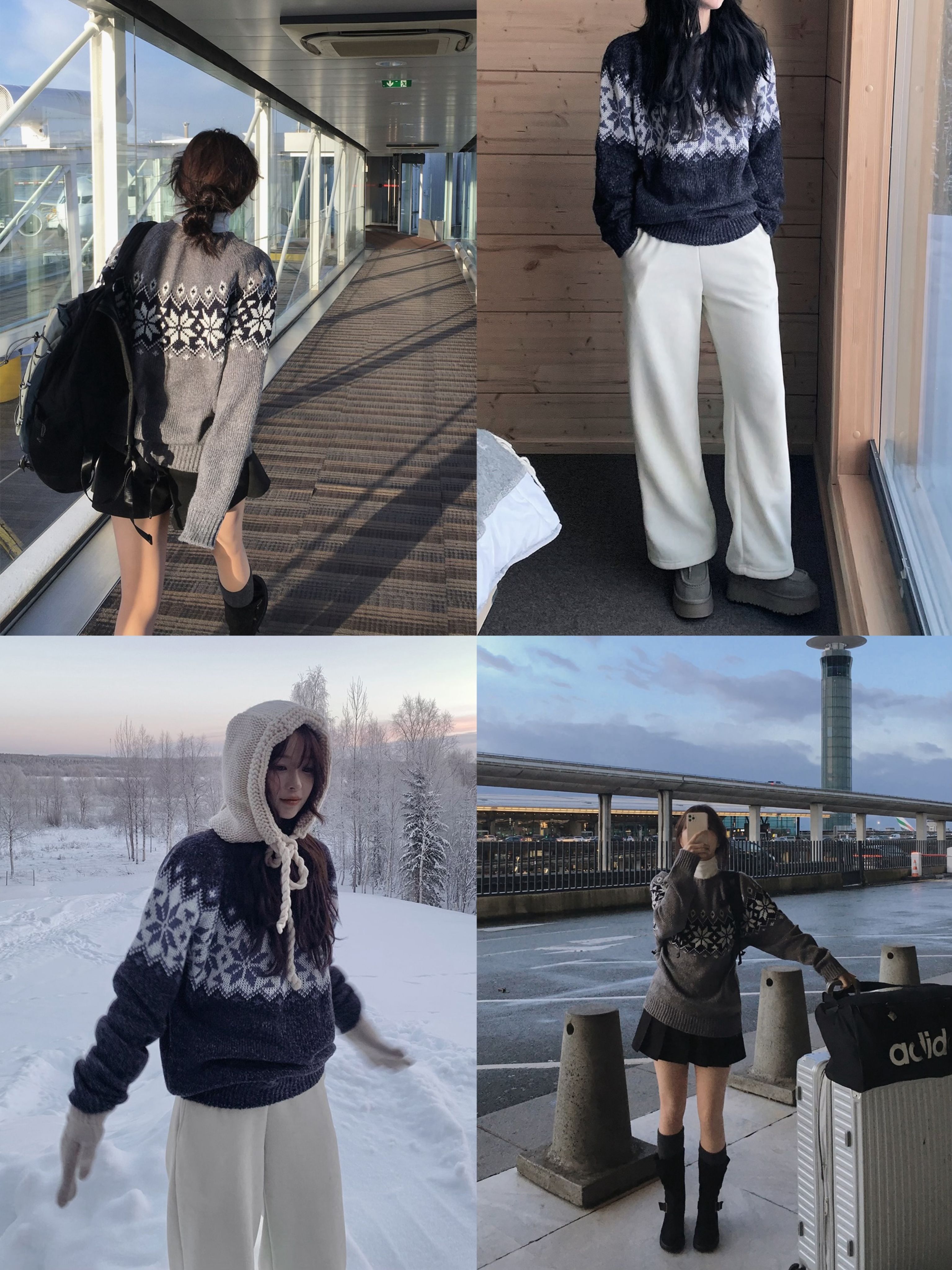 正韓製男士版型雪花毛衣 knit 2色 （ slowand ） 長袖 針織