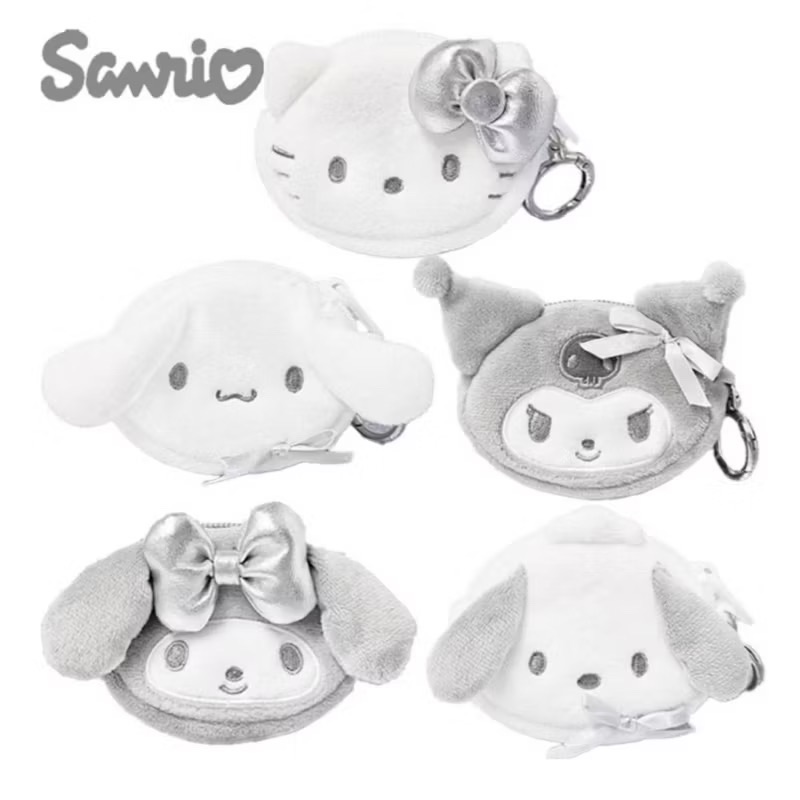 #預購  韓國正版 Sanrio三麗鷗銀色系列迷你收納包 耳機包