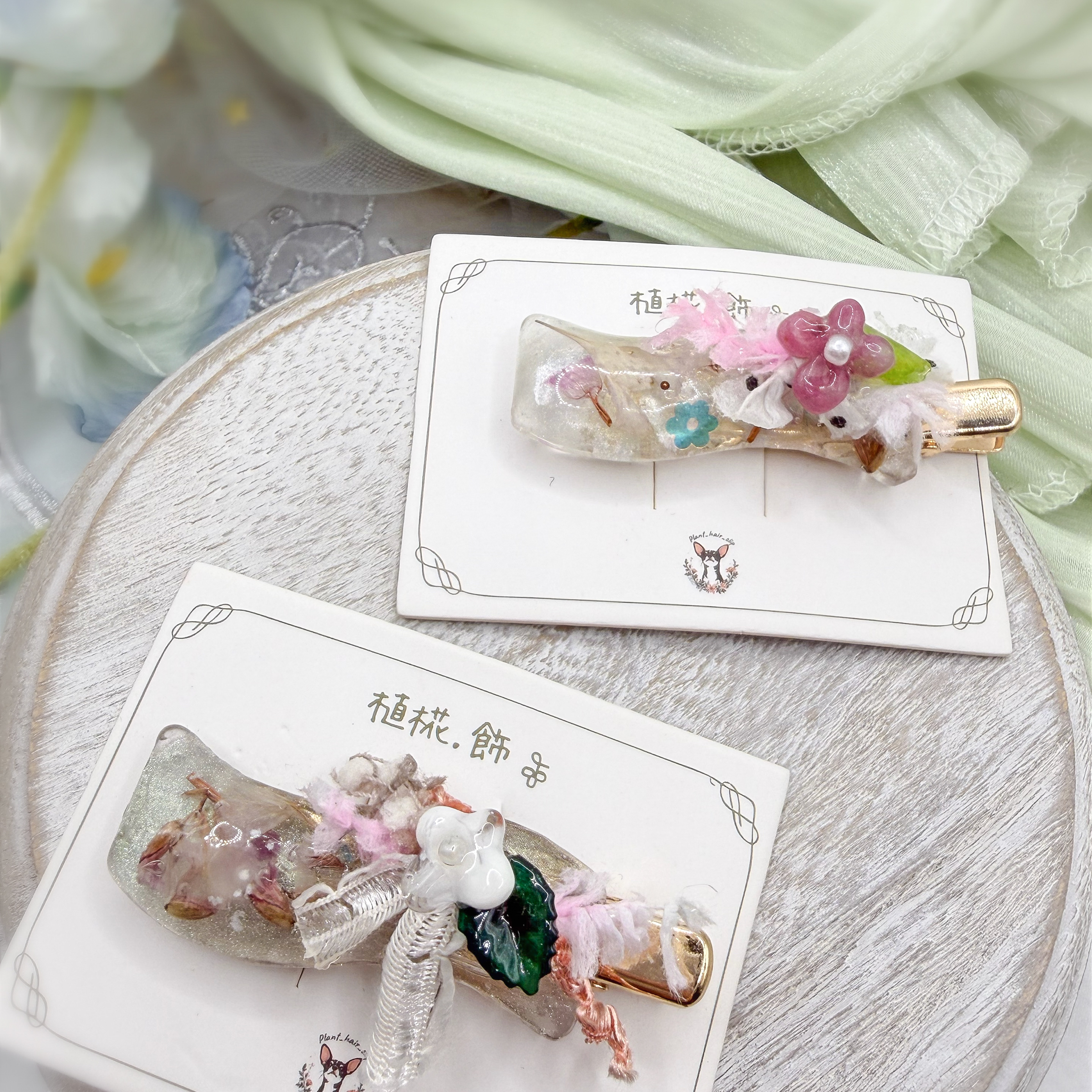 ［漾春花語］手作鴨嘴髮夾 *兩色展開 