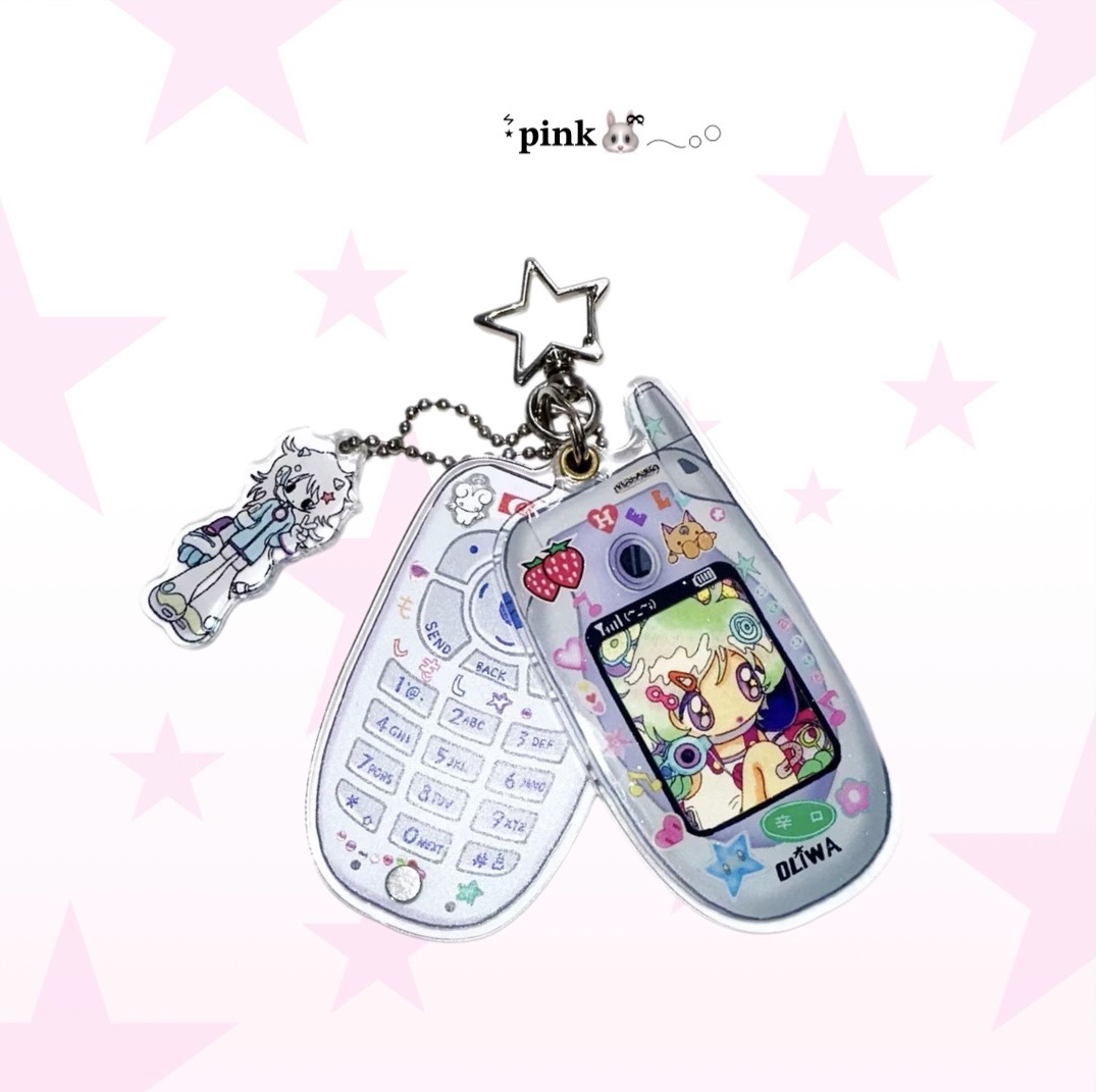 y2k Oliwa 正品迷你手機造型相框鑰匙圈⋆⁺₊⋆☆.