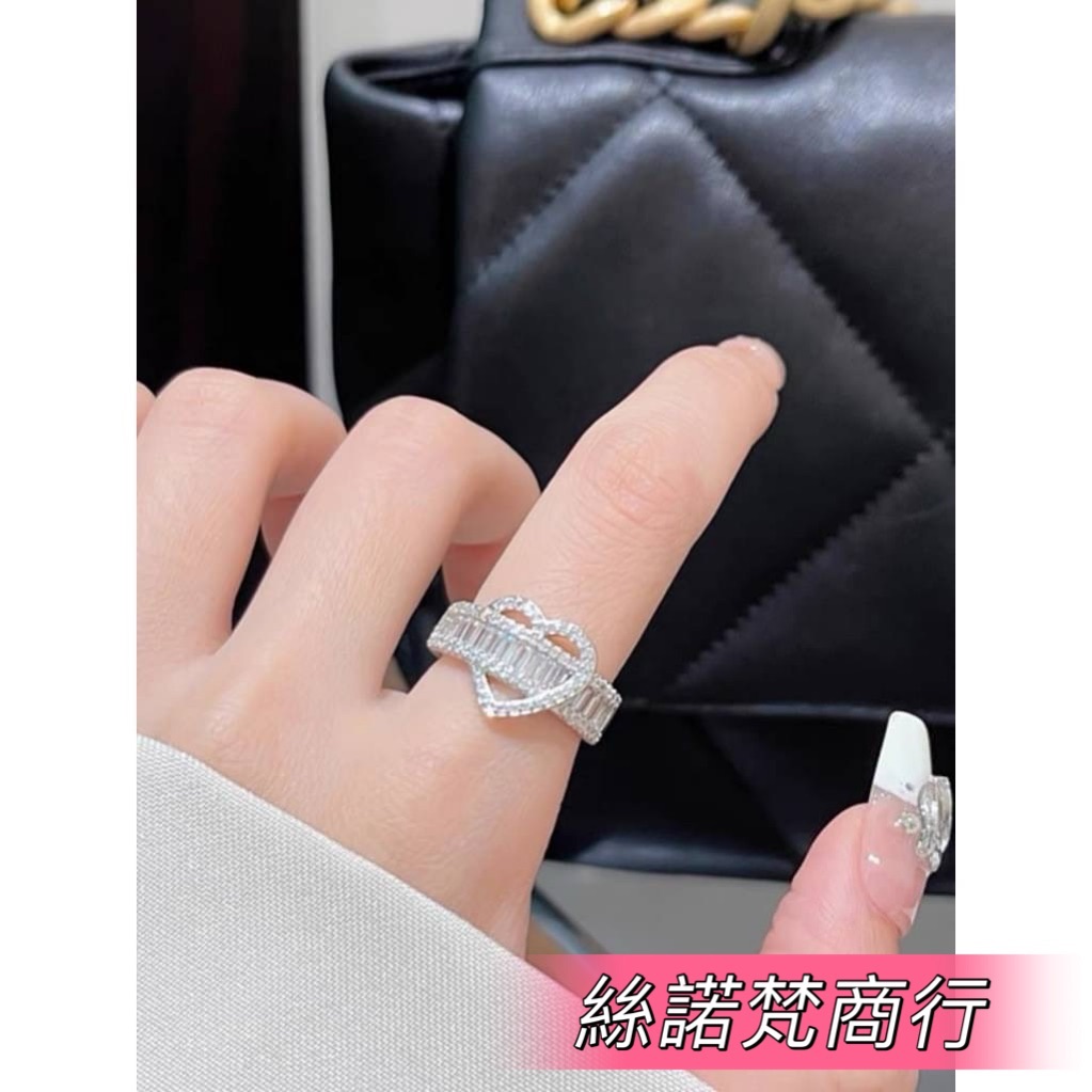 魅力白晶愛心戒