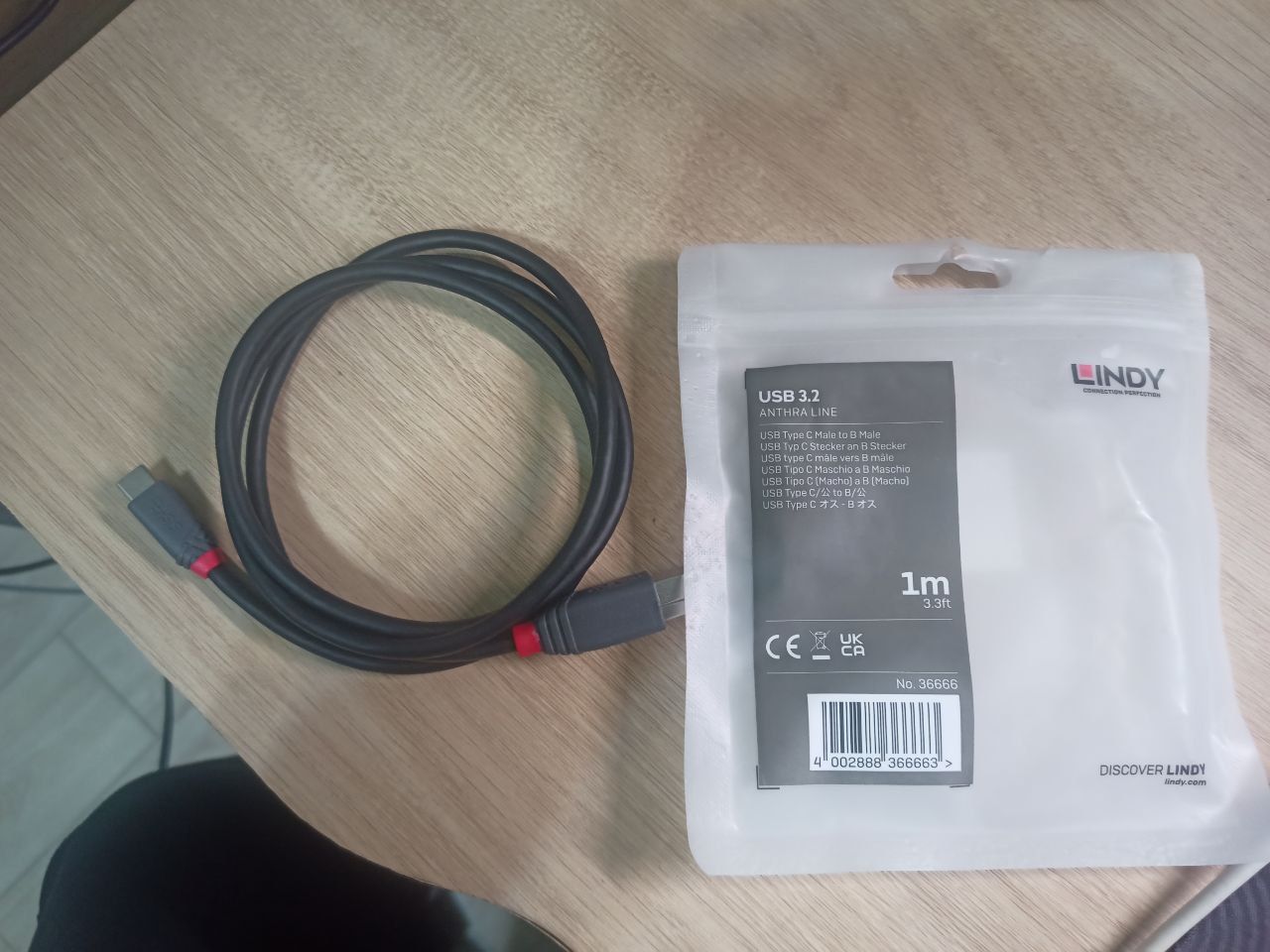 LINDY Type-C to Type-B USB3.2